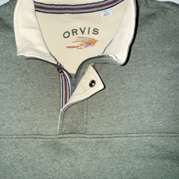 Orvis Quarter Snap Green Henley Pullover Sweater Men's Size - XXL - Picture 8 of 12